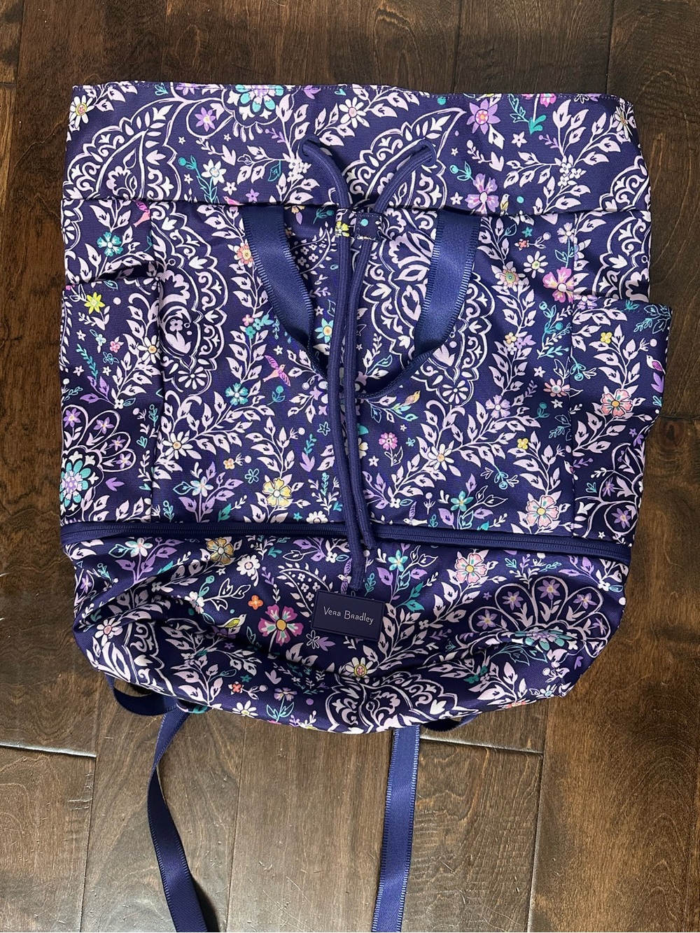 Vera Bradley Belle Paisley Drawstring Tote Backpack